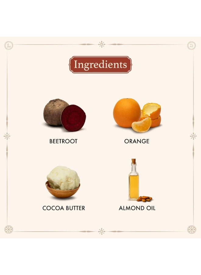 OLD SCHOOL Rituals Beets & Sweet Orange Concoction Lip Butter | Lip Balm For Dark Lips | Softens & Repairs Dry, Chapped Lips | Infused With Natural Beets & Sweet Orange Extracts | 15G - Image 3